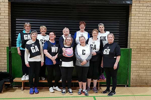 Walking netball at Coxhoe Leisure Centre